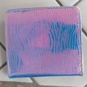 Metallic Purple Zebra Stripe Small Wallet